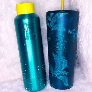 Limited addition metal Starbucks tumbler set